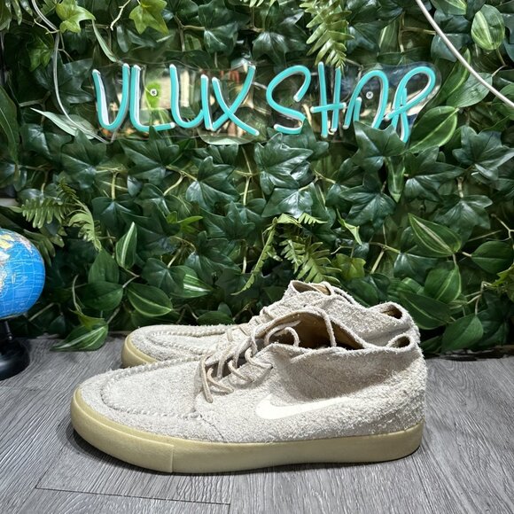 Size 13 - Nike Sb Zoom Stefan Janoski Crafted MID Light Bone aq7460-200 - Picture 4 of 10